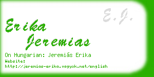 erika jeremias business card