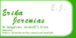 erika jeremias business card